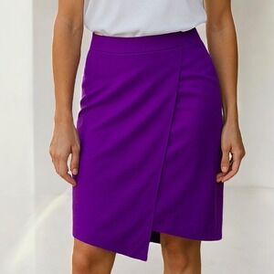 Athleta | Seaside Pull On Faux Wrap Asymmetrical Purple Skirt Size Small  Summer